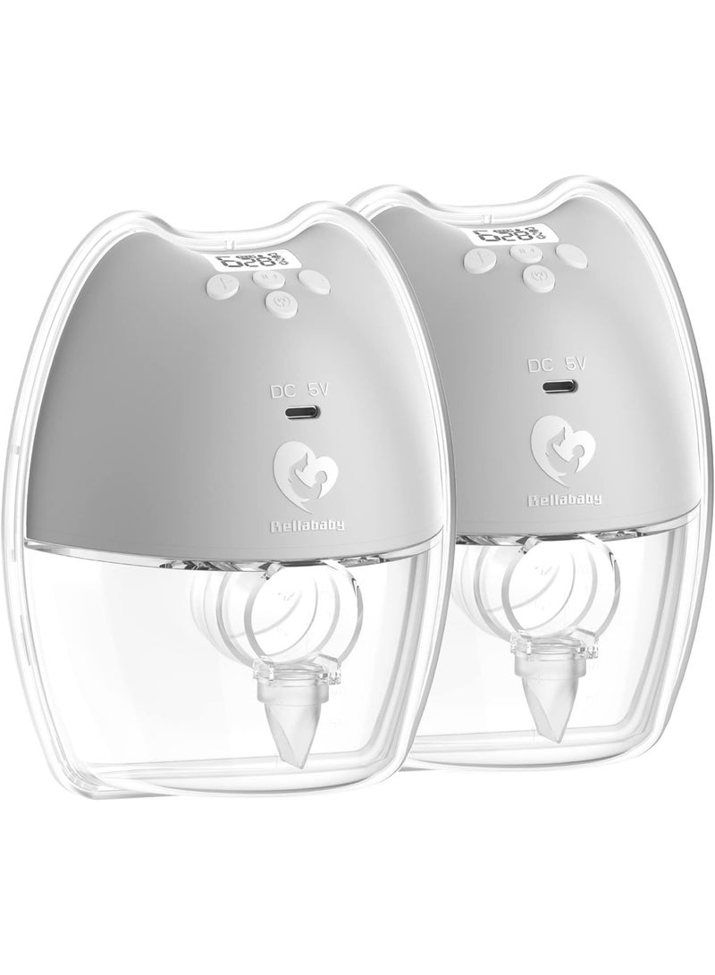 Bellababy Hands-Free Breast Pump Wearable with Storage Box, LED Display Electric Breast Pumps Wireless Portable, 4 Modes & 9 Levels Suction, 2 Packs. - Image 1